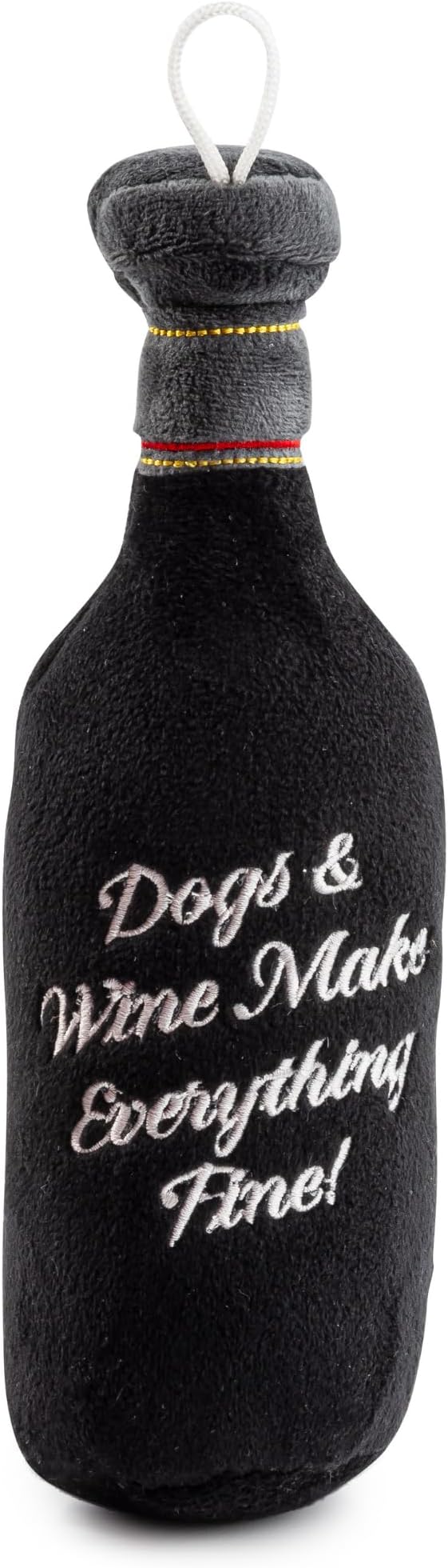 Haute Diggity Dog Woof Reserve Cabarknet Plush Dog Toy for Small, Medium & Large Dogs, Interactive Funny Parody Squeaky Toys, Soft, Durable, Machine-Washable, Safe & Cute Birthday Gift for Dogs