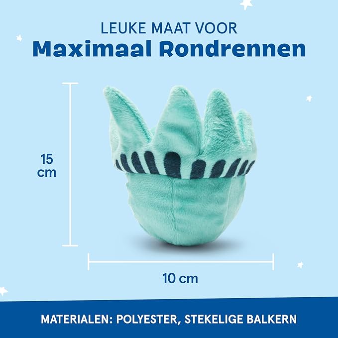 Barkbox Lady Liberty Ball Plush Dog Toy – 2-in-1 Squeaky and Crinkle Dog Toy with Plush Exterior and Textured Ball Core – Large Dog