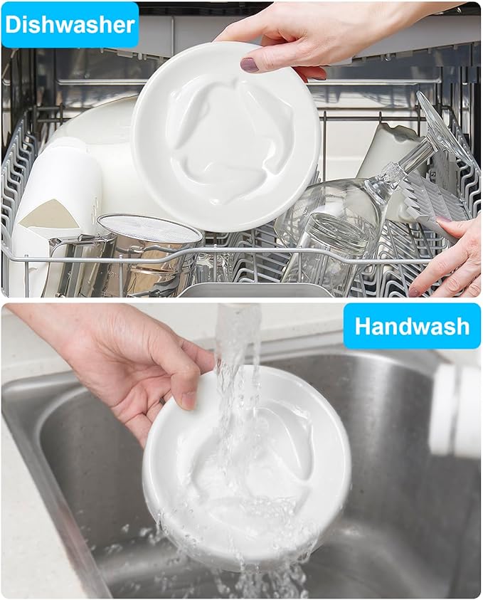 Raised Cat Dog Slow Feeder Bowl with Stand, Cat Bowls for Slow Eating, Ceramic Elevated Slow Feed Cat Bowls, Pet Bowl for Cat and Dog, Cat Puzzle Feeder for Healthy Eating Diet, 2.5'' High, 5.2'' Wide