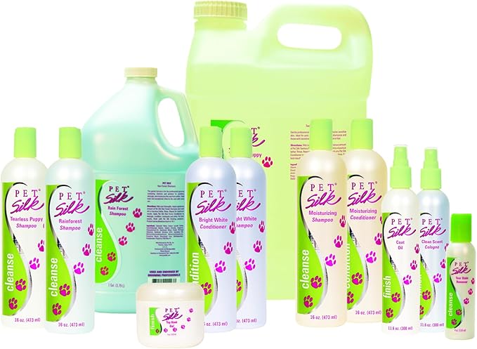 Pet Silk Hypoallergenic Conditioner, Free of Dyes and Heavy Fragrances, Specifically Designed for Pet's with Sensitive Skin, Infused with Olive Oil & Wheat Protein for Added Nourishment! (1 GAL)