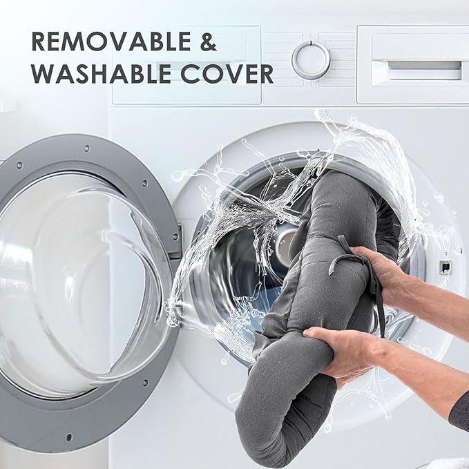 Orthopedic Dog Bed for Large Dogs, Pet Sofa Bed with Egg Crate Foam, 4-Sided Bolster, Removable Washable Cover & Anti-Slip Bottom, X-Large Dark Gray