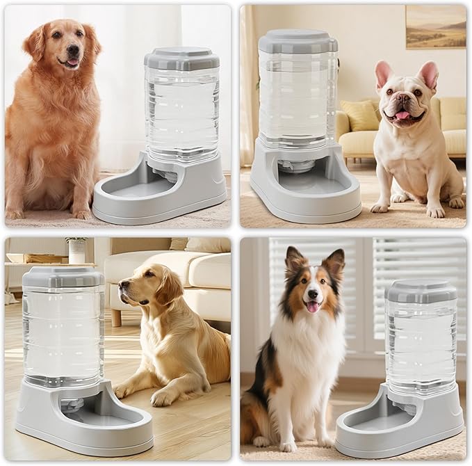 Kenond 2.5 Gallon Automatic Dog Water Dispenser, Gravity Water Bowl for Dogs, 9.5L Large Dog Water Bowl Dispenser, Suitable for Indoor/Outdoor Pet Dogs