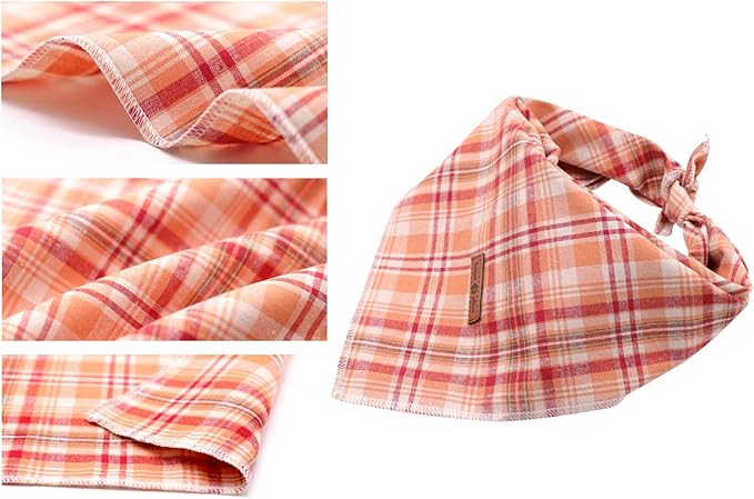 Lionet Paws Fall Dog Bandana Halloween Thanksgiving Washable Cotton Handkerchief Scarf Triangle Bandana for Small Medium Large Dogs Girl Boy