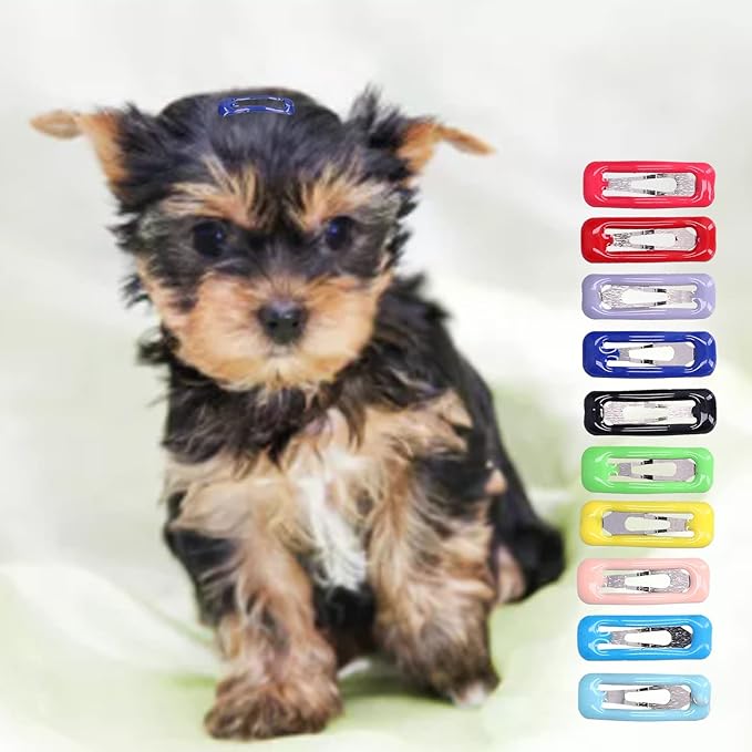 50 PCS Dog Hair Clips, Multicolor Dog Barrettes for Small Dogs Hair, Pet Hair Barrettes Grooming Hairpin Accessories for Dogs Cats Puppy Bunny Chinchilla Guinea Pig