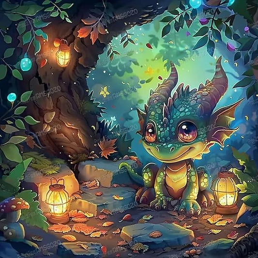 1000 Piece Wooden Puzzles - Forest Cute Dragon - Jigsaw Puzzles for Adults, Each Piece is Unique, Perfect Family Leisure Gift & Gifts - Puzzles Collectibles