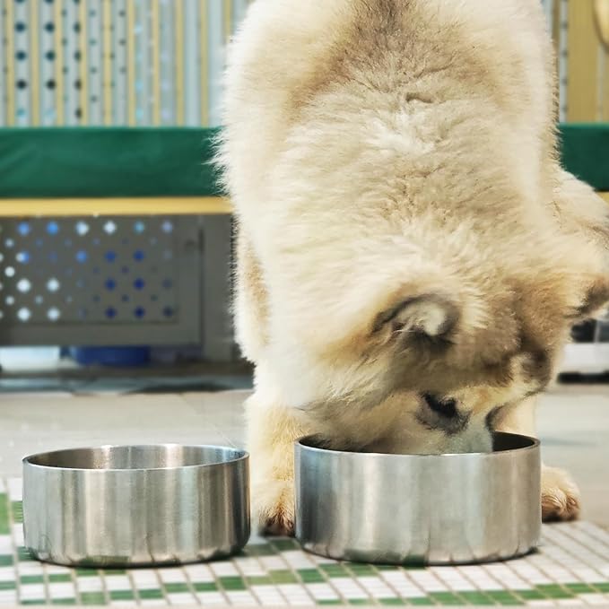 LIANLAI Stainless Steel Dog Bowls, Rust-Resistant Pet Bowls, Non Slip Dog Water Bowl, Versatile Feeding Bowls（40 oz