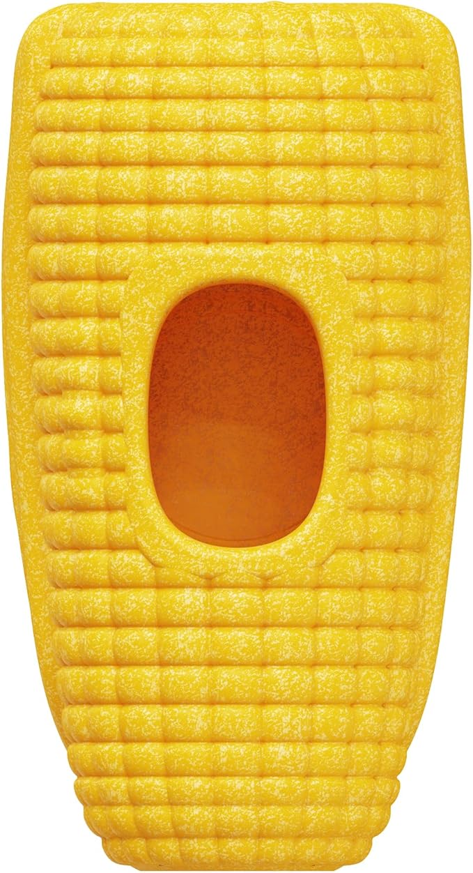 Interactive Dog Toys for Aggressive Chewers, Dog Toy to Keep Them Busy, Corn-Shaped Durable Dog Chew Toys for Large & Medium Breeds, Frozen Treat Holder for Anxiety Relief & Dental Care