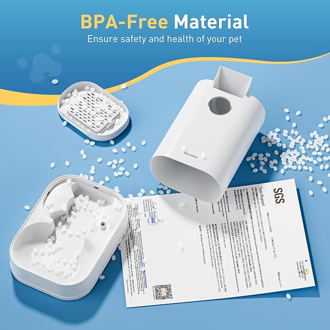 PAWGETHER® Gravity Cat Feeder, Self-Dispensing Dog Food Dispenser, Pet Food Station 1 Gallon/3.5L Capacity Automatic Pet Feeder Cat & Dog Food Bowl, Easy to Fill