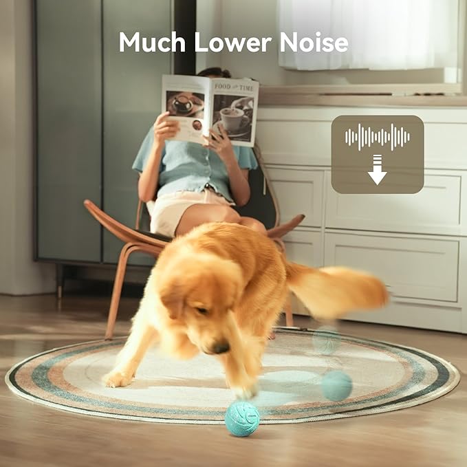 by Cheerble Smart Interactive Dog Toys, Wicked Ball AIR, 3 Interactive Modes, Automatic Moving, Bouncing, and Rotating, E-TPU Material, IPX7 Waterproof for Medium and Large Dogs