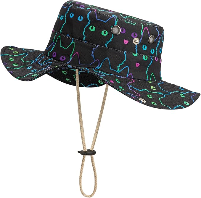 Psychedelic Bucket Hat Fisherman Cap for Women Men, Trippy Art Casual Travel Beach Sun Hats for Summer