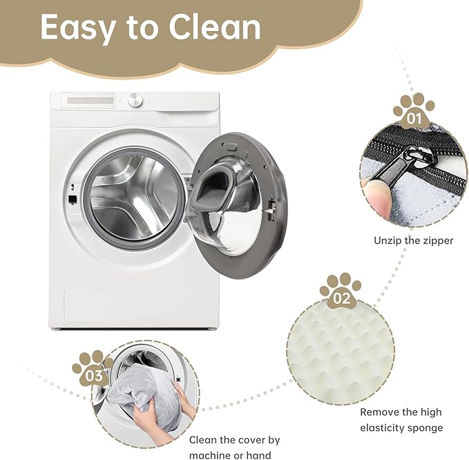 Dog Car Seat for Small Dogs, Dog Booster Seat Filling in Thick Memory Foam with 2 Safety Leashes and Storage Pocket, Suitable for Pet Under 30lb or 2 Puppies (Gray)