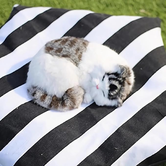 Cat Teepee Tent Bed,Outdoor Indoor Dog House,Portable Washable Pet Tent for Small Dogs with Cushion,Inside Pet Teepee for Small Medium Animals (Black White, L)