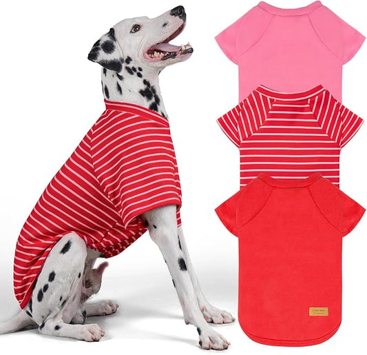 KYEESE 3Pack Dog Sweater Soft Pets Sweaters Lightweight Pet Coat Comfy Dog Sweaters for Large Dogs Dogs Sweatshirt with Sleeves Stretchy Pet Fleece Sweater Pullover Pets Clothes for Cold Weather