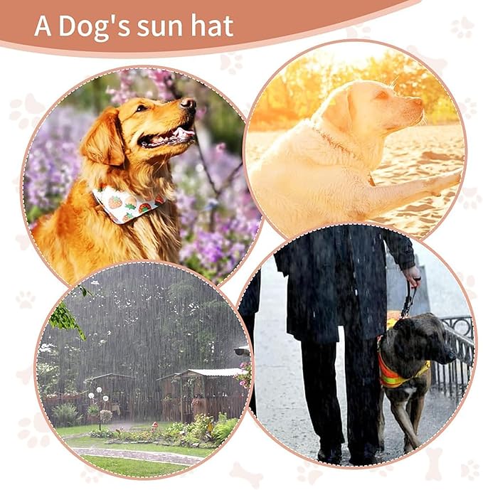 Outdoor Sun Protection Hood for Dogs, Adjustable Dog Sun Protection Baseball Hat Cap, Pet Baseball Hat Cap Visor Sunbonnet Outfit with Ear Holes for Dogs (Blue, Medium)