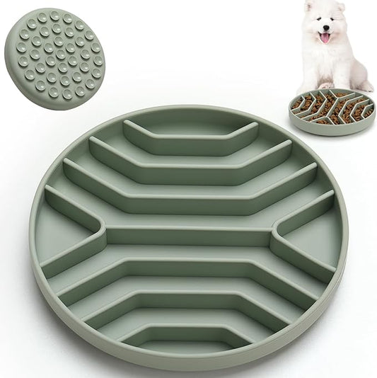 Slow Feeder Dog Bowls Silicone Maze Food Bowl Feeders Pet Puzzle Lick Mat to Slow Down Eating for Small Breed Size Dogs