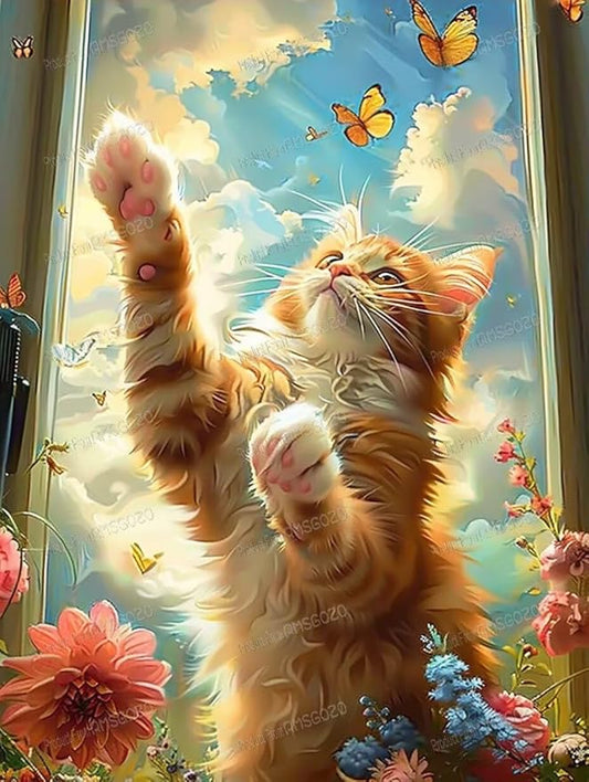 120 Piece Wooden Puzzles for Adults- Orange Cat On Windowsill - Leisure Gift for All - Best Gift for Birthday Party - Stress-Free Starter Puzzle for Adults Beginners