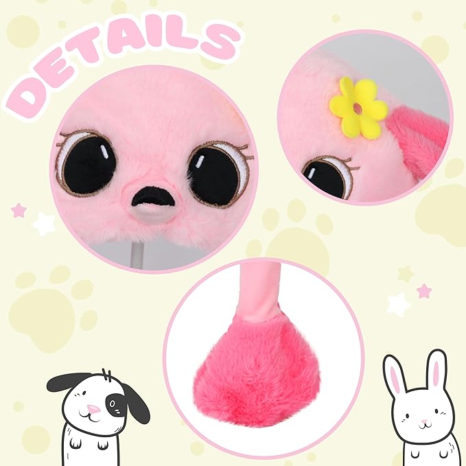 Animal Hat with Ears Moving Jumping Pop Up Beating Hat Plush Holiday Cosplay Dress Up Funny Gift for Kids