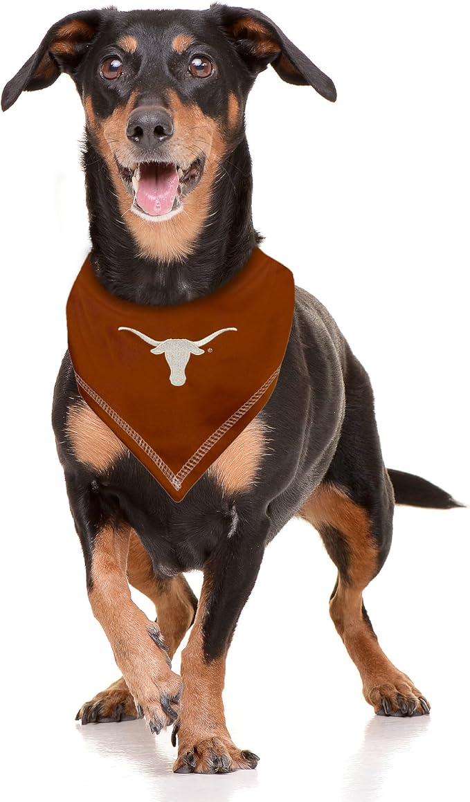 Pets First NCAA Texas Longhorns Tie Bandana, Large/x-Large. Dog Bandana Scarf Bib for Pet Cat Dog. The Ultimate Game-Day, Party Bandana (TX-3550-L-XL)