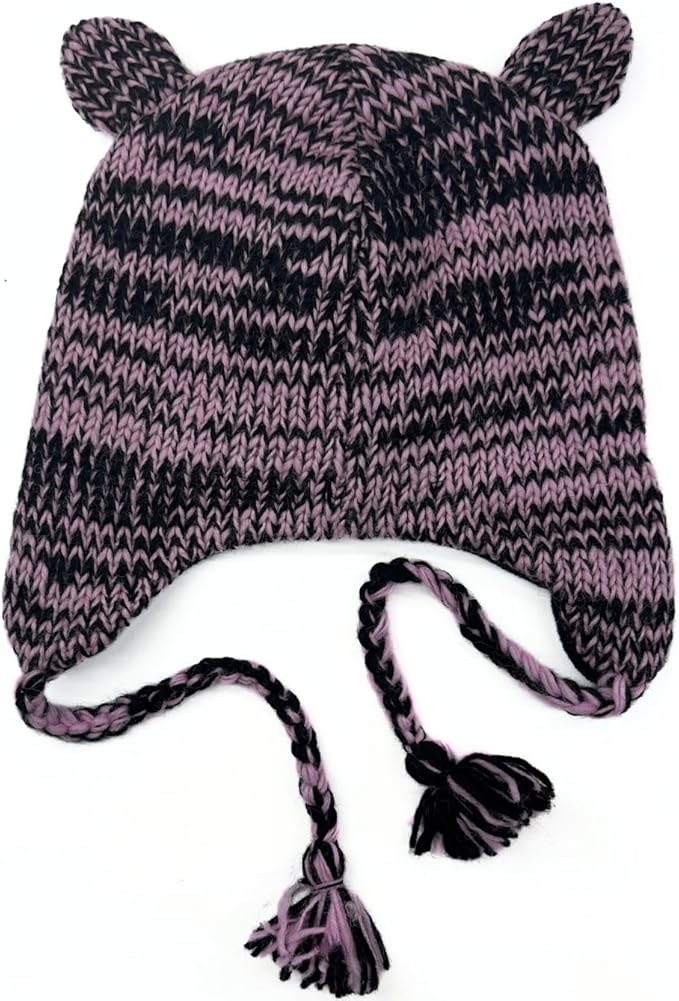 Humble Hilo Hand-Knitted Wool Animal Beanie - Easy Halloween Costume Hat for Anyone, Cute Winter Beanie Hats