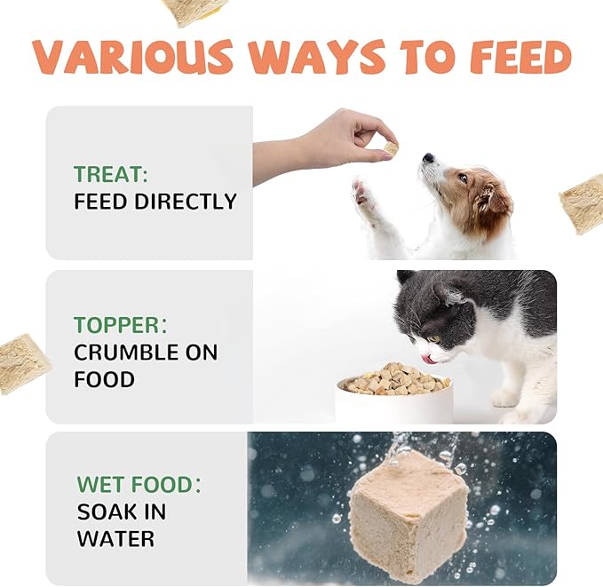 PAWUP Freeze Dried Salmon Dog Treats, Single Ingredient Raw Dog Food Toppers, Healthy Training Treats for Dogs,3.8 oz