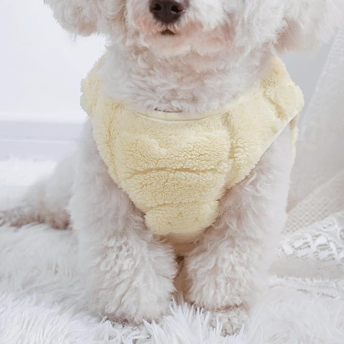 Warm Cat Apparel Cute Fluffy Cat Sweatshirt Cartoon Kitten Winter Coat Pullover Soft Skin-Friendly Knitwear (Small, Yellow2)