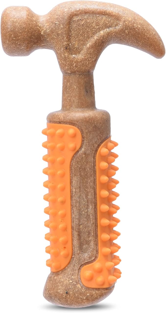 Arm & Hammer for Pets Chew Tools Collection: Wood Blend Hammer Chew Toy for Dogs | Compressed Wood Dog Chew Toys with Baking Soda, Safer & Durable Alternative to Chewing Sticks