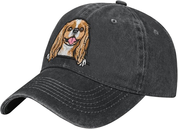Dog Lover Gifts, Cavalier King Charles Spaniel Embroidered Dog Baseball Hats for Men Women