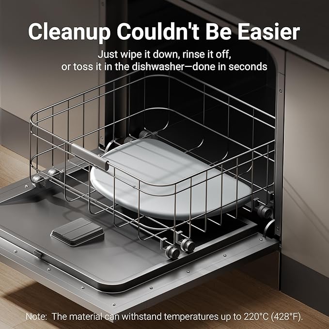 DownyPaws Dog Food Mats for Floors Waterproof, BPA Free Silicone Dog Bowl Mat, Non-Slip Pet Feeding Mat with High Raised Edge, Cat Placemat for Messy Drinkers, 24"×17", Gray