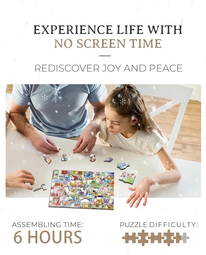 KAAYEE Wooden Puzzles for Adults, Money Loves me Jigsaw Puzzles, 191 Piece Unique Shape Puzzle, Creative Gifts for Adults/Friends/Family, Family Game，Wall Decor(13.4 * 9.7 in)