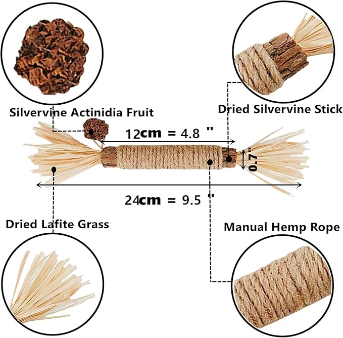 Cat Toys 3Pack Silvervine Chew Stick Kitten Treat Catnip Toy Kitty Natural Stuff Catnip for Cleaning Teeth Indoor Dental Snack Interactive