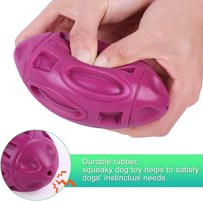 Pawzone 2 Pack Squeaky Dog Toys for Aggressive Chewers Large Medium Small Puppy Interactive Dog Chew Toy Durable Rubber Indestructible Tough Ball