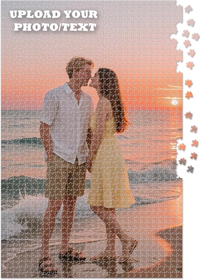 Custom 1500 Piece Photo Puzzle, Personalized Jigsaw from Your Picture, for Family, Couples & Pet Lovers, Anniversary & Wedding Memory Puzzle(1500-vertical)