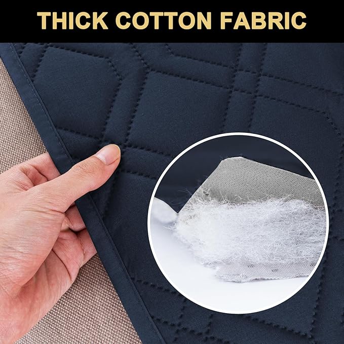 PrinceDeco Waterproof Couch Cover for Dogs Washable Dog Blanket for Bed Couch Sofa Outdoor Bed Cover with Non-Slip Back(32x82 Inch,Navy)