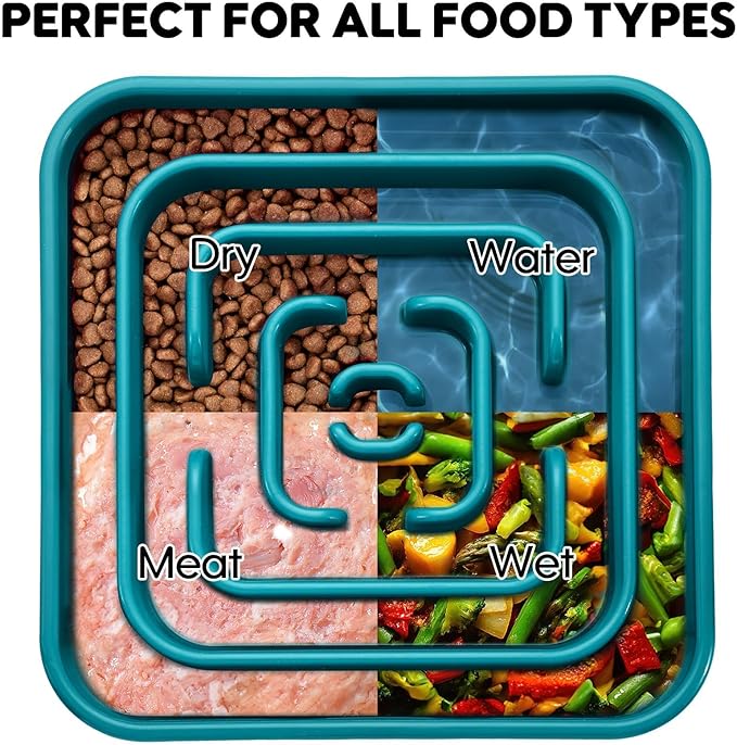 TOBYTO Slow Feeder Dog Bowls for Large Medium Breed, Anti-Choking Pet Slow Feeding Food Bowl, Non Slip Maze Puzzle Dog Feeder Bowl Prevent Bloating,Dark Green