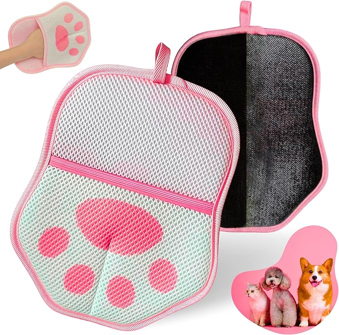 Pet Hair Removal Glove for Cats & Dogs, Newly Upgraded Electrostatic Pet Hair Removal Magic Brush, Reusable Pet Hair Remover Tool for Laundry, Clothing, Carpet, Couch, Car Seat