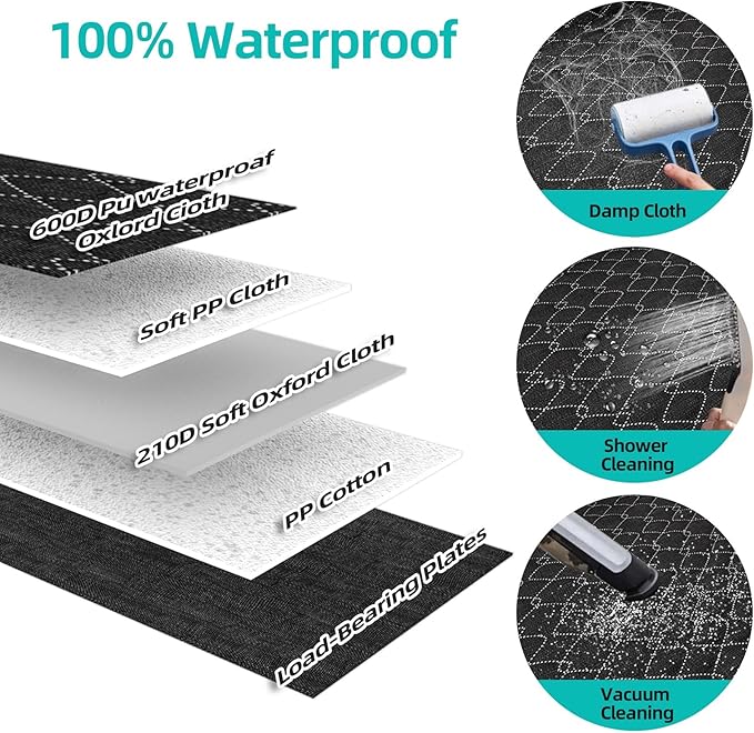 Back Seat Extender for Dogs Hard Bottom Dog Car Seat Cover for Back Seat Heavy Duty Scratch Proof Nonslip Durable Soft 100% Waterproof Dog Hammock for Car Truck SUV