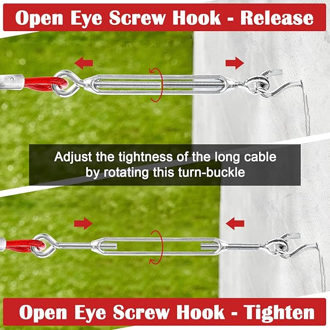 100FT Dog Runner for Yard with 15FT Tie Out Cable - Heavy Duty Trolley System for Large Dogs Up to 250LBS, Backyard/Park/Camping Use (Red, 100FT+15FT)