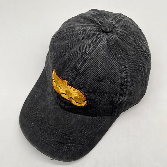 Black Cat Hat,Ragdoll Cat Embroidered Adjustable Cotton Baseball Cap for Men Women,Gifts for Cat Lovers