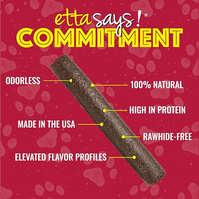 etta says! Deluxe Chews for Dogs – Lamb Dog Treats – Made and Sourced in The USA, Grain-Free, Easy to Digest, Won’t Stain Carpet (20 Count, Pack of 1)