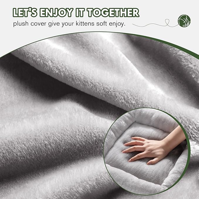 MUTICOR 81 inches Multi-Level Tall Cat Tree Tower for Indoor Kitties/Large Climbing Tree House for Big Feline/Condo/Sisal Scratching Posts/Plush Perches Platforms/Basket Hammock/Grey