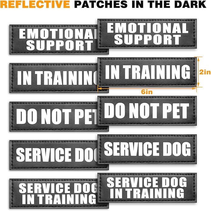 WINSEE Service Dog Vest Harness for Medium Dog, Tactical Working MOLLE Vest with 10 Pet Patches, No Pull Heavy Duty Harness for Training Walking