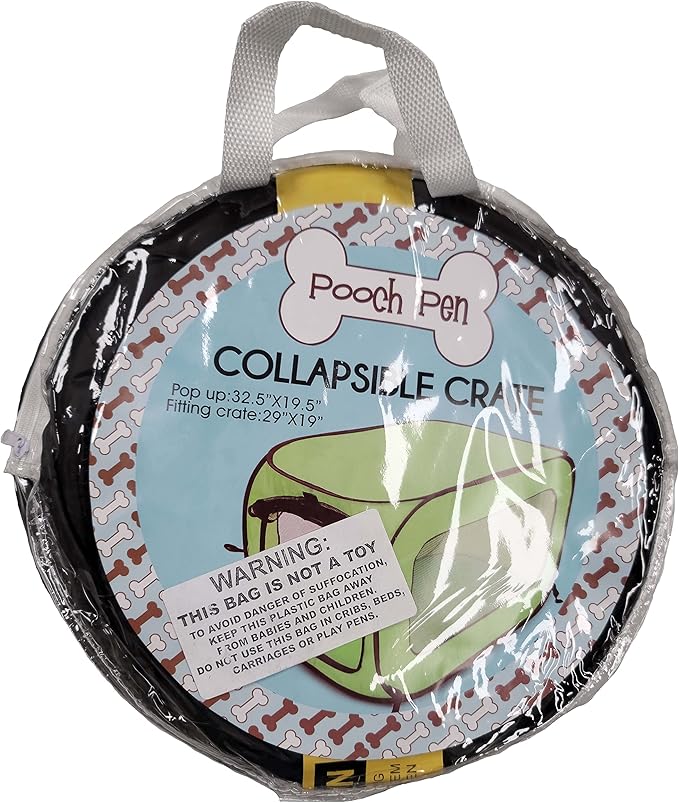 Beatrice Home Fashions Portable, Collapsible, Pop Up Kennel Travel Cat and Dog Crate, 32.5" L x 19.5" W x 19.5" H, Orange