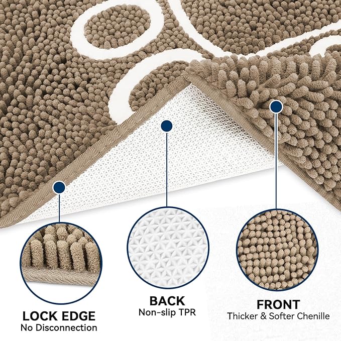 Super Absorbent Dog Door Mat, 60"*24“ Anti Slip Mat for Muddy Paws, Pet Rugs for Dirty Paws Washable That Absorbs Moisture and Dirt, for Dog Cage and Pet Resting Carpet