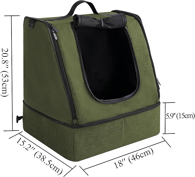 apollo walker Portable Cat Travel Litter Box with Zipped Waterproof Bag,No Collapse with Hard Base Insert at Bottom, No Leakage, No Smell, Easy to Carry, Easy to Use in Hotels