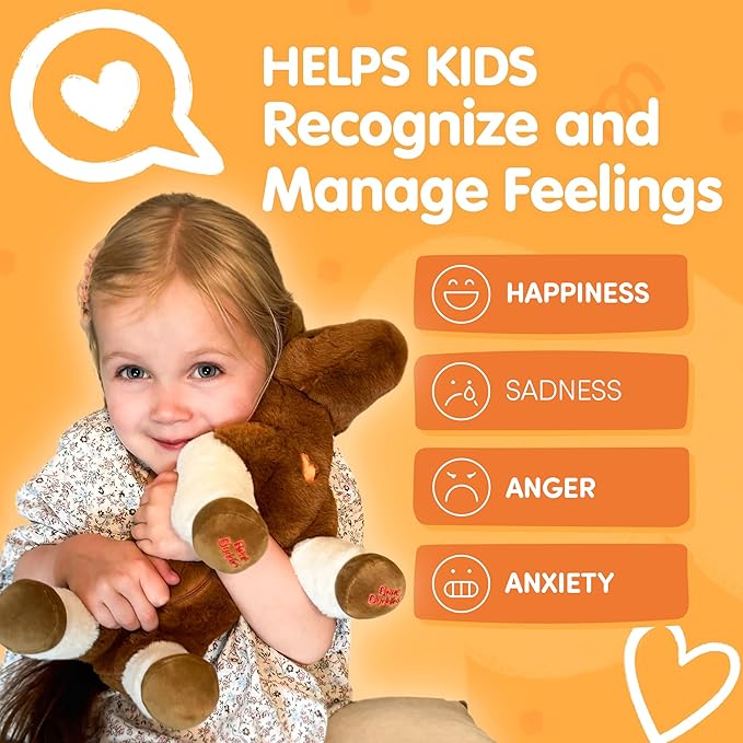 Haylo The Horse – Emotion Recognition Plush + Storybook & Token – Helps Kids Understand Happiness, Sadness, Anger & Anxiety – Emotional Learning Toy – 10”