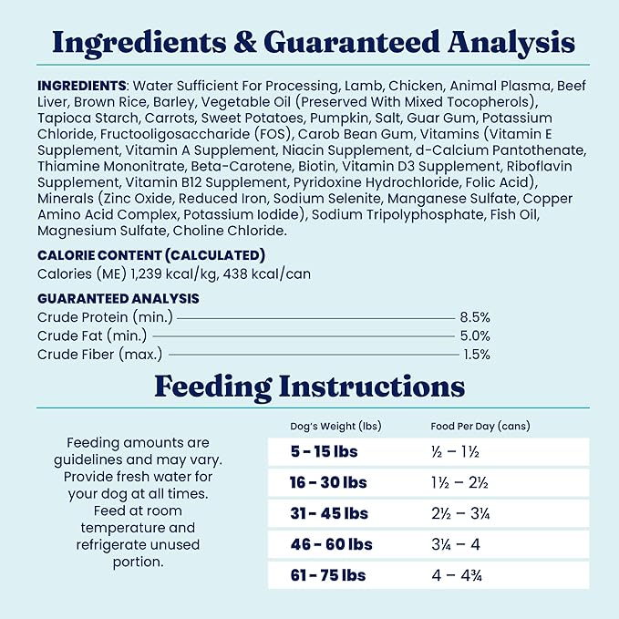 Solid Gold Canned Dog Food for Adult & Senior Dogs - High Protein Wet Dog Food w/Real Lamb, Whole Grains & Probiotics for Gut Health & Immunity - Small, Medium & Large Breed Dogs - 6ct 12.5oz Cans