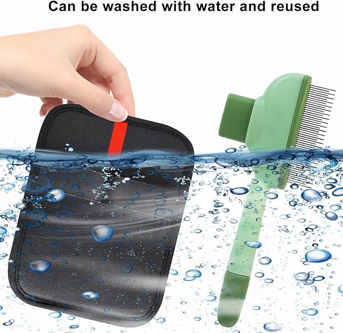 Pet Hair Removal Glove, Magic Brush Pet Hair, Cat Comb, Washable Reusable Dogs Cats Hair Gloves for Furniture, Bed, Sheets, Couch, Clothes, Carpet, Car Seat, Pet Grooming, Curtain (1PCS)