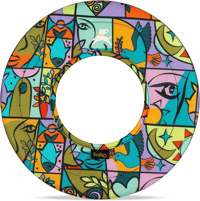 OllyDog Super Flyer Dog Frisbee Toy, 11" – Durable, Lightweight & Water-Resistant Flying Disc – Soft on Teeth & Gums – Floats on Water – Outdoor Fetch Toy for Medium & Large Dogs (Cloud9)