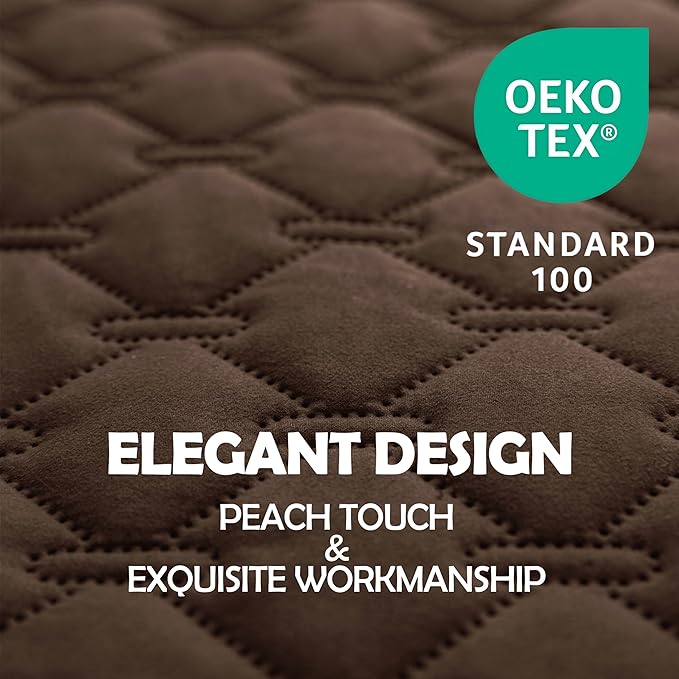 gogobunny 3X Stronger Waterproof Pet Blanket, Scratch Proof Furniture Protector for Dogs Cats, Reversible Cover 30x90 Inch, Dark Chocolate