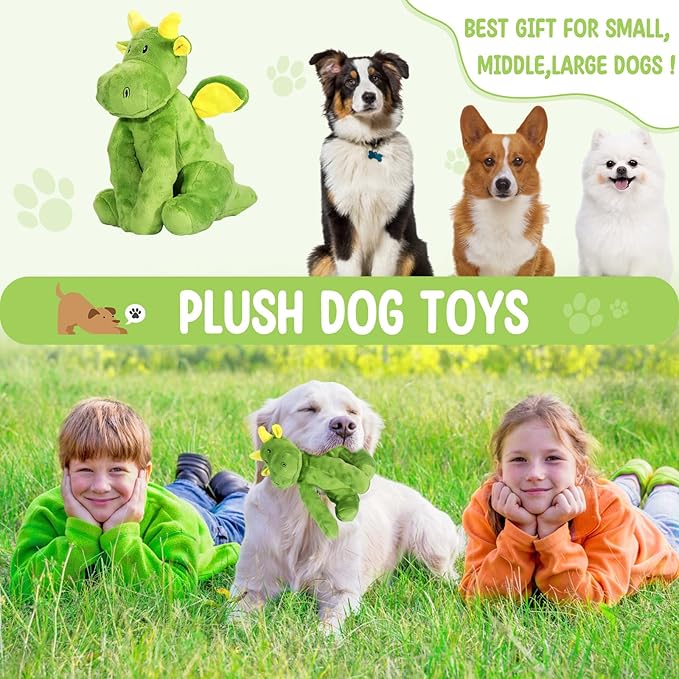 Squeaky Dog Toys Plush Dog Toy with Crinkle Paper Stuffed Durable Dog Chew Toys for Small Middle and Large Dogs